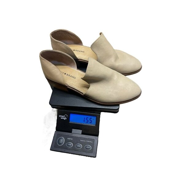 Lucky Brand Gennifa Cutout Stacked Heel Loafer In Stone Leather Size 10 - Picture 7 of 7